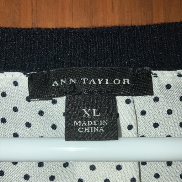Ann Taylor XL sweater blouse dark navy - Picture 2 of 3
